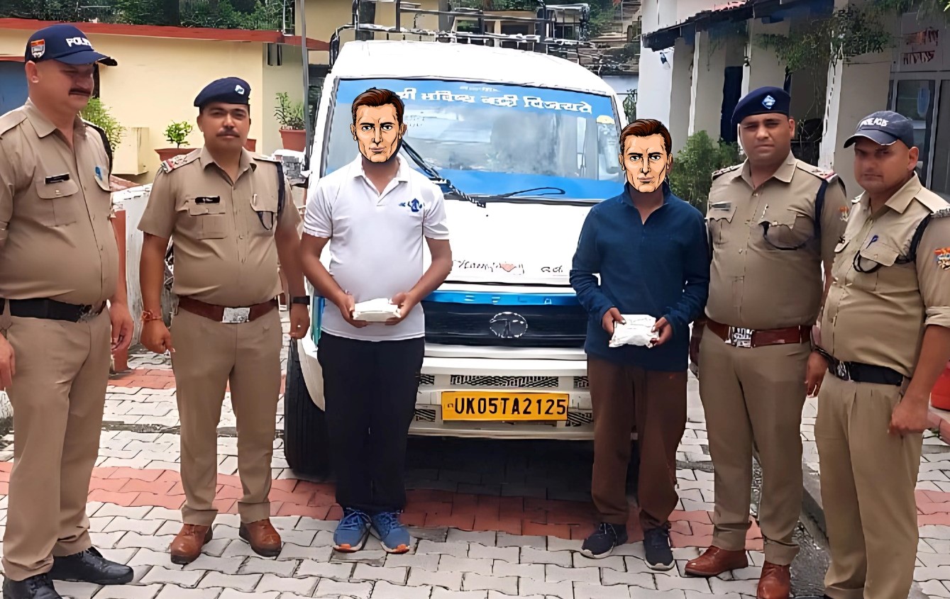 पुलिस की गिरफ्त में अवैध कीड़ा जड़ी के आरोपित। पुलिस की गिरफ्त में अवैध कीड़ा जड़ी के आरोपित।