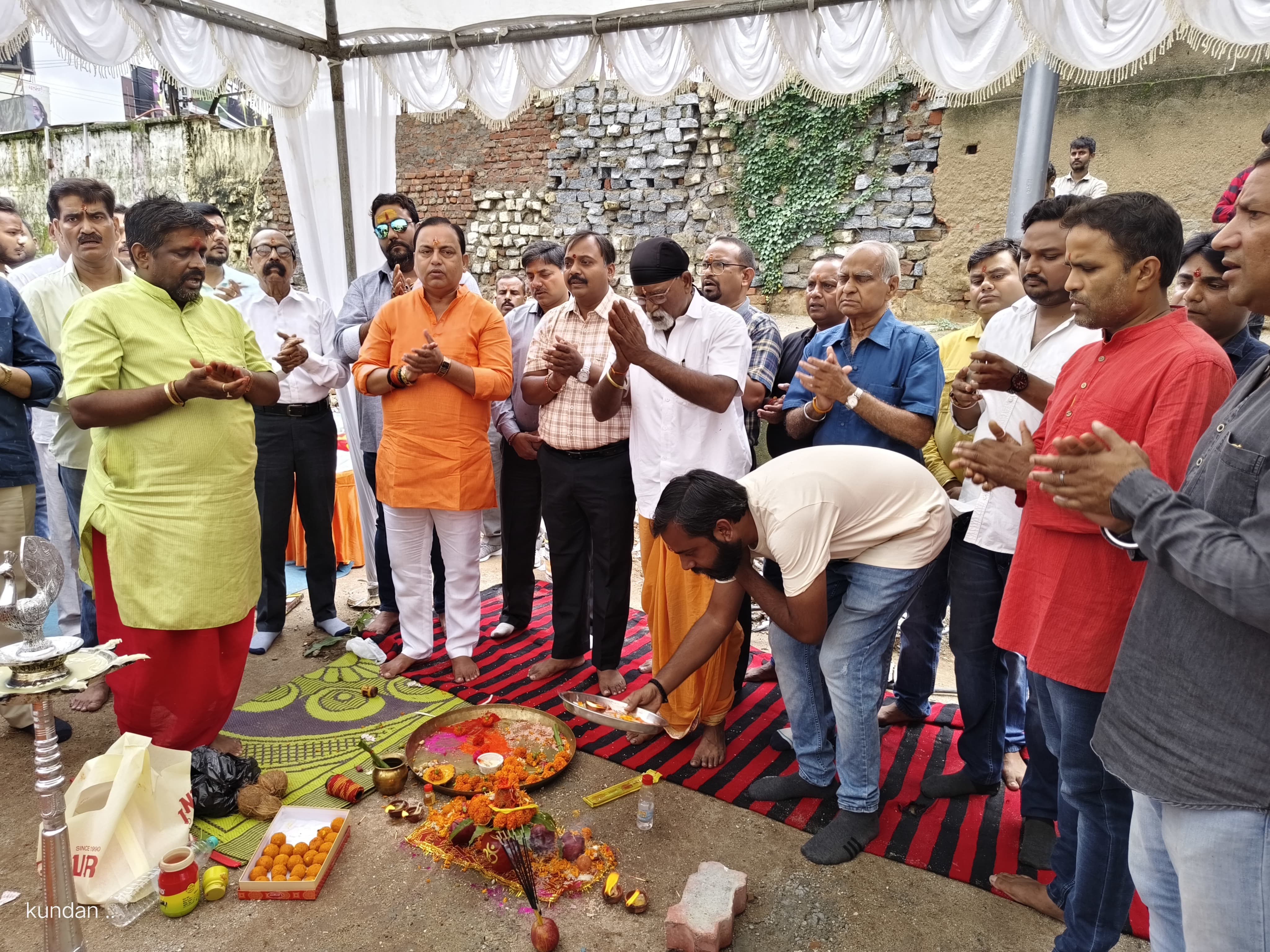 भूमि पूजन की तस्वीर भूमि पूजन की तस्वीर