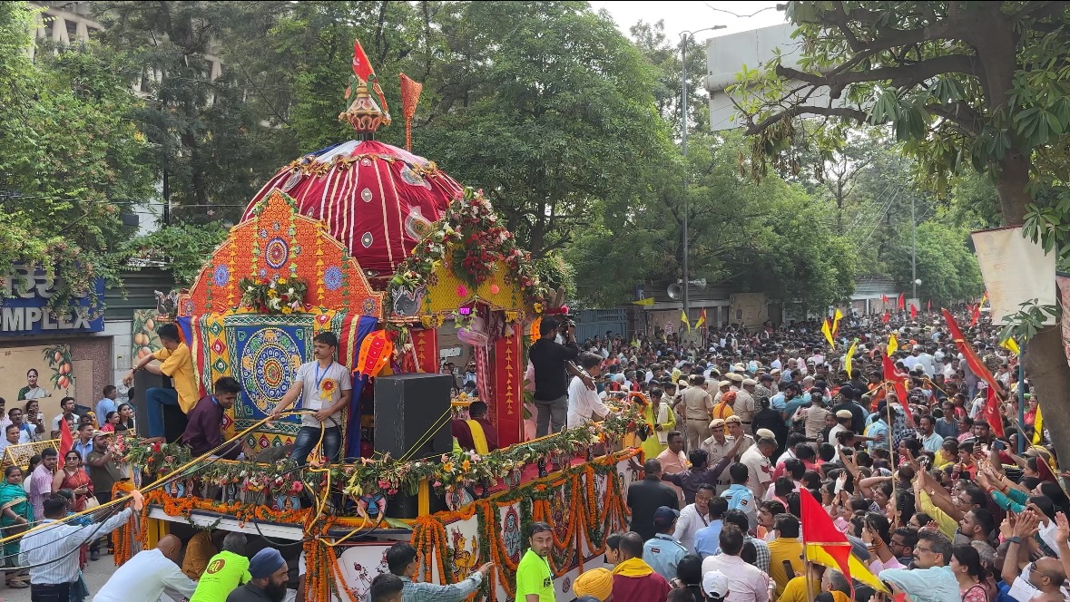 महाप्रभु जगन्नाथ की 58वीं रथयात्रा की तस्वीर महाप्रभु जगन्नाथ की 58वीं रथयात्रा की तस्वीर