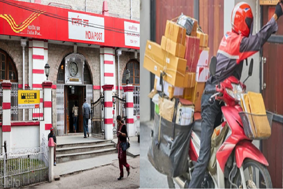 Postman on motercycle Postman on motercycle