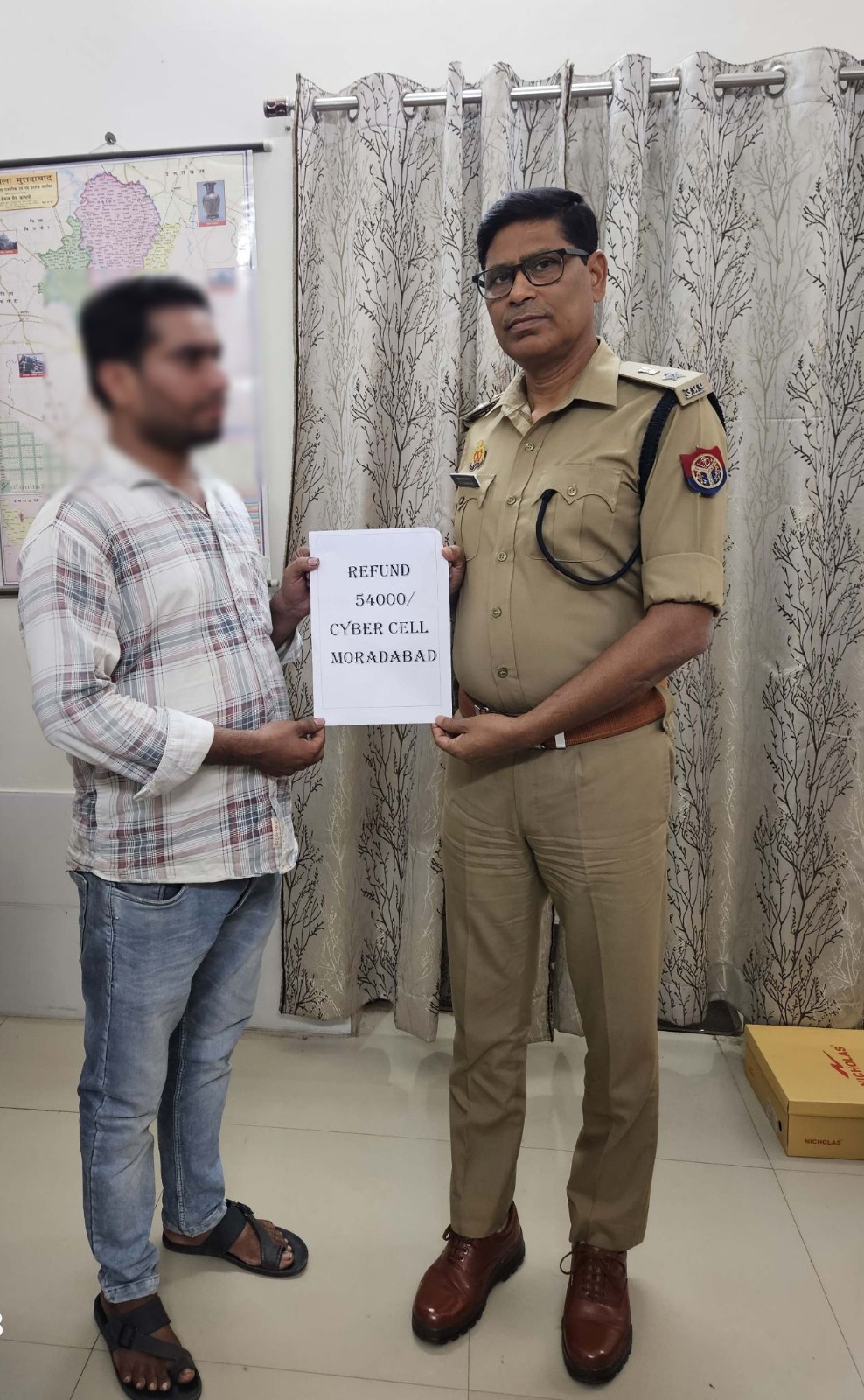 साइबर सेल मुरादाबाद ने ऑनलाइन ठगी के ₹54,000/- कराए वापिस साइबर सेल मुरादाबाद ने ऑनलाइन ठगी के ₹54,000/- कराए वापिस