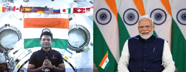 PM-modi-interacted-Shubhanshu Shukla-International Space Station प्रधानमंत्री नरेन्द्र मोदी वीडियो कॉन्फ्रेंसिंग के जरिए शुभांशु शुक्ला से बातचीत करते हुए PM-modi-interacted-Shubhanshu Shukla-International Space Station प्रधानमंत्री नरेन्द्र मोदी वीडियो कॉन्फ्रेंसिंग के जरिए शुभांशु शुक्ला से बातचीत करते हुए