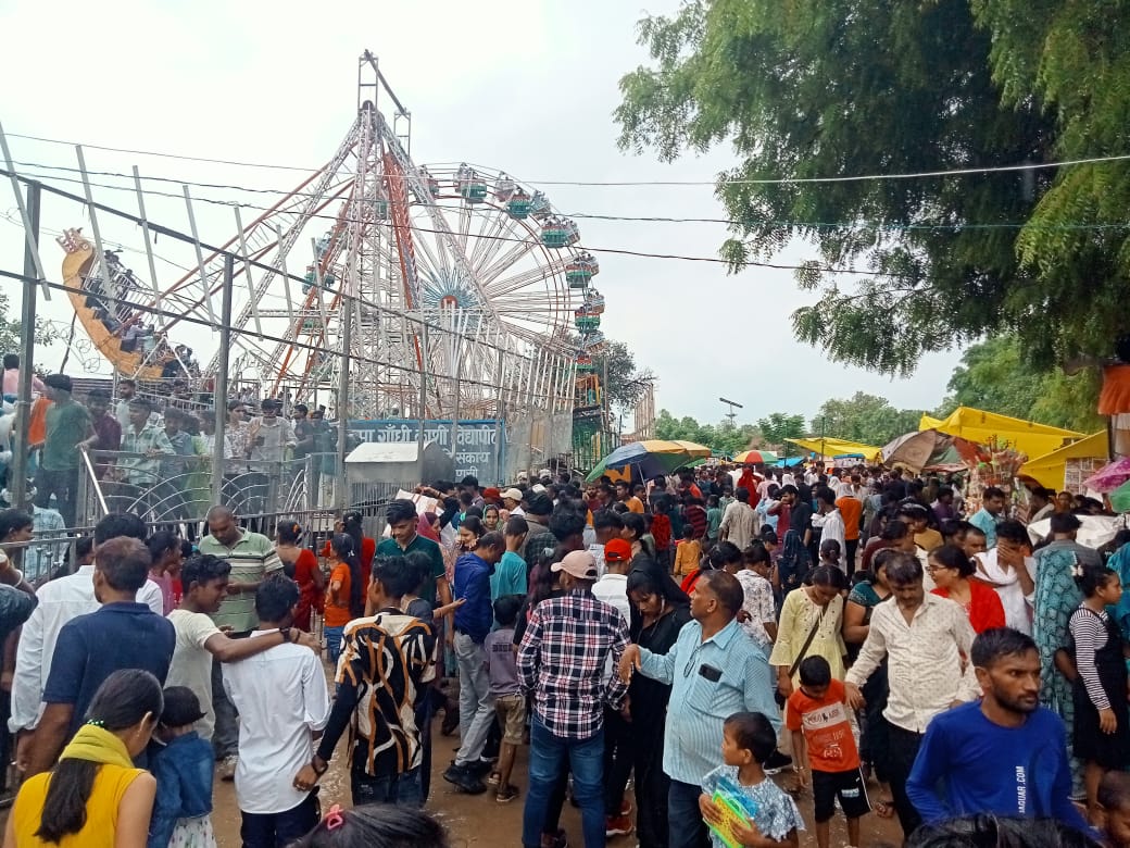 रथयात्रा मेले में झूला झूलते श्रद्धालु रथयात्रा मेले में झूला झूलते श्रद्धालु