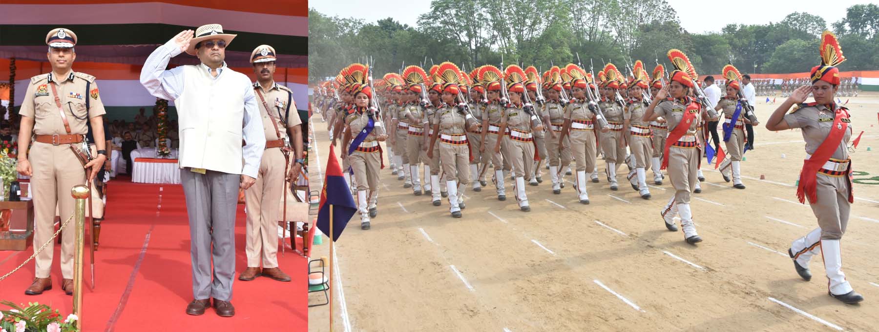 गुरुग्राम के भोंडसी स्थित पुलिस प्रशिक्षण केंद्र में नवप्रशिक्षित सिपाहियों के दीक्षांत समारोह में परेड की सलामी लेते मुख्य अतिथि केंद्र सरकार के गृह सचिव गोविन्द मोहन। गुरुग्राम के भोंडसी स्थित पुलिस प्रशिक्षण केंद्र में नवप्रशिक्षित सिपाहियों के दीक्षांत समारोह में परेड की सलामी लेते मुख्य अतिथि केंद्र सरकार के गृह सचिव गोविन्द मोहन।