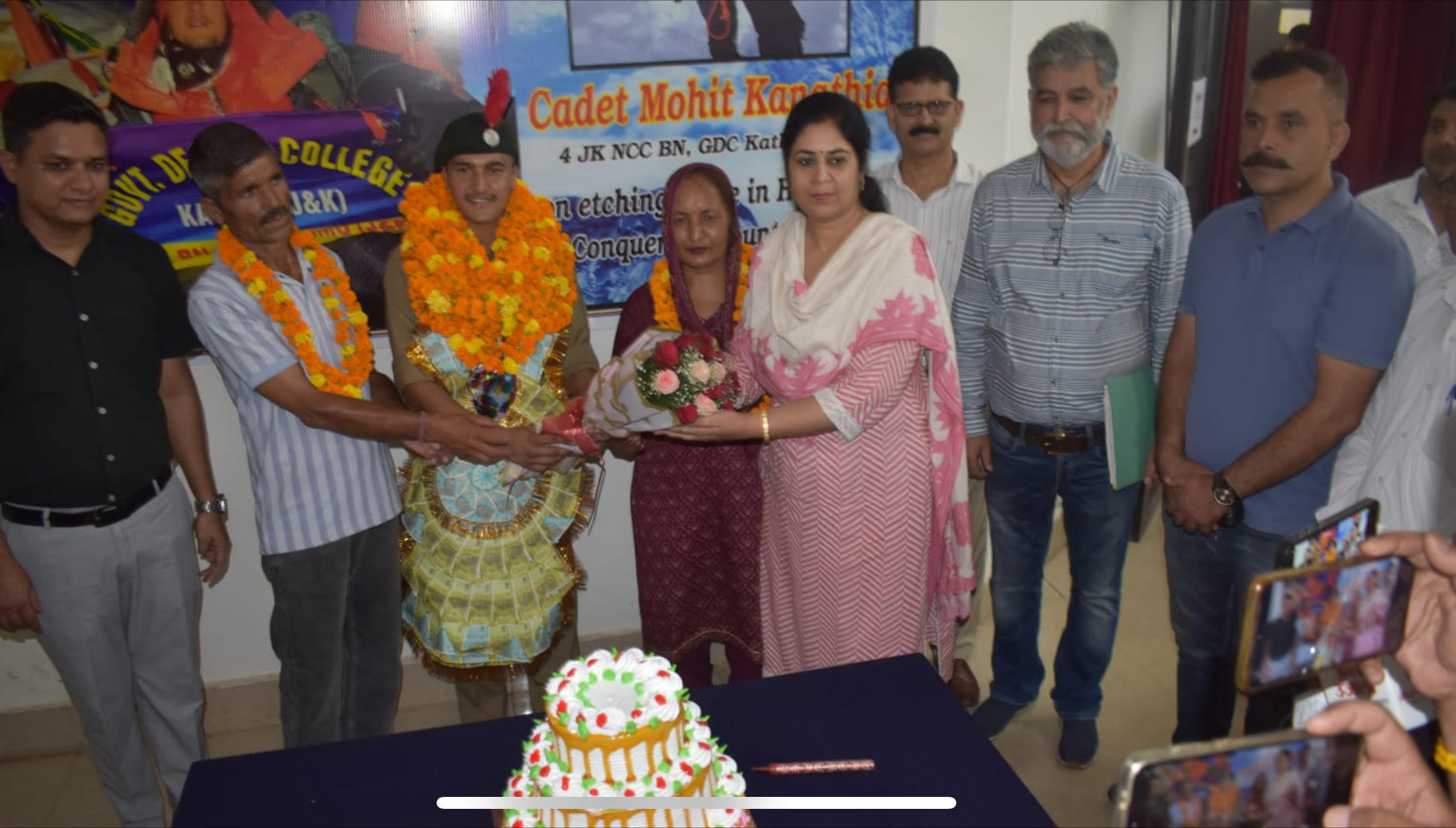 NCC cadet Mohit Kanathia honored for conquering the highest peak Mount Everest NCC cadet Mohit Kanathia honored for conquering the highest peak Mount Everest