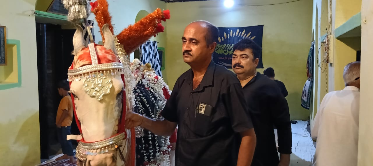 मोहर्रम पर निकला दुलदुल का घोड़ा मोहर्रम पर निकला दुलदुल का घोड़ा