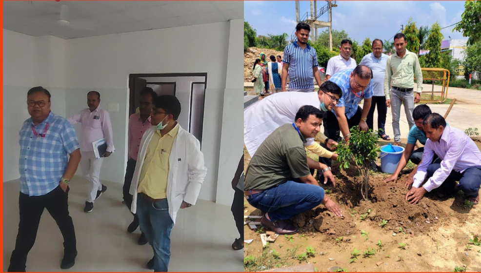 नवनिर्मित हास्पिटल का निरीक्षण करते सीएमओ नयनगिरि नवनिर्मित हास्पिटल का निरीक्षण करते सीएमओ नयनगिरि