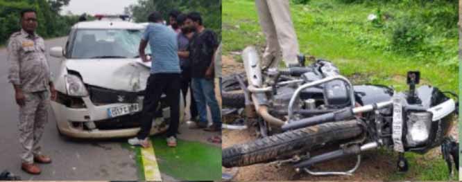 कार की ठोकर से बाइक सवार युवक की हुई मौत कार की ठोकर से बाइक सवार युवक की हुई मौत