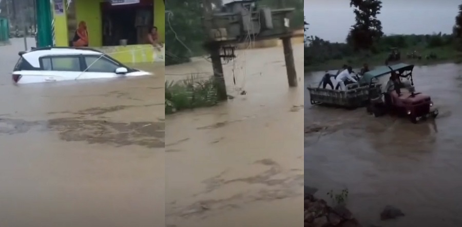 लगातार बारिश के कारण शिवपुरी में बैराड के कई गांवों में बाढ़ जैसे हालात लगातार बारिश के कारण शिवपुरी में बैराड के कई गांवों में बाढ़ जैसे हालात