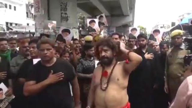 यौमे आशूरा जुलूस में स्वामी सांरग (वीडियो से ली गयी फोटो) यौमे आशूरा जुलूस में स्वामी सांरग (वीडियो से ली गयी फोटो)