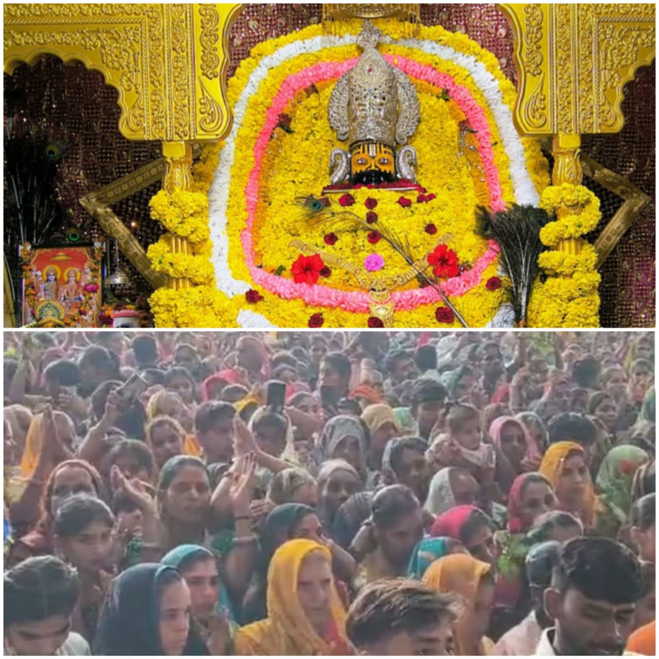 लगी भक्तों की भीड़,निकली निशान यात्रा लगी भक्तों की भीड़,निकली निशान यात्रा