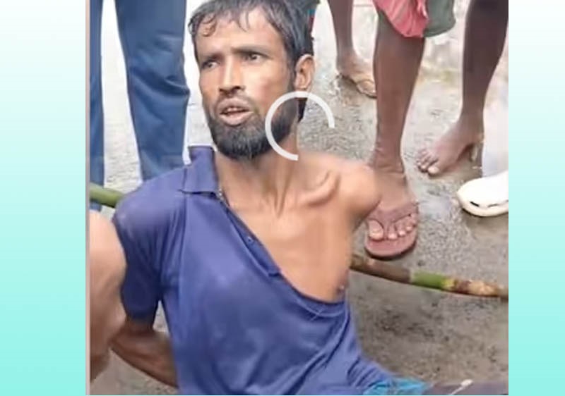 गाय चोरी के पकड़े गए आरोपित कथित बांग्लादेशी नागरिक। गाय चोरी के पकड़े गए आरोपित कथित बांग्लादेशी नागरिक।