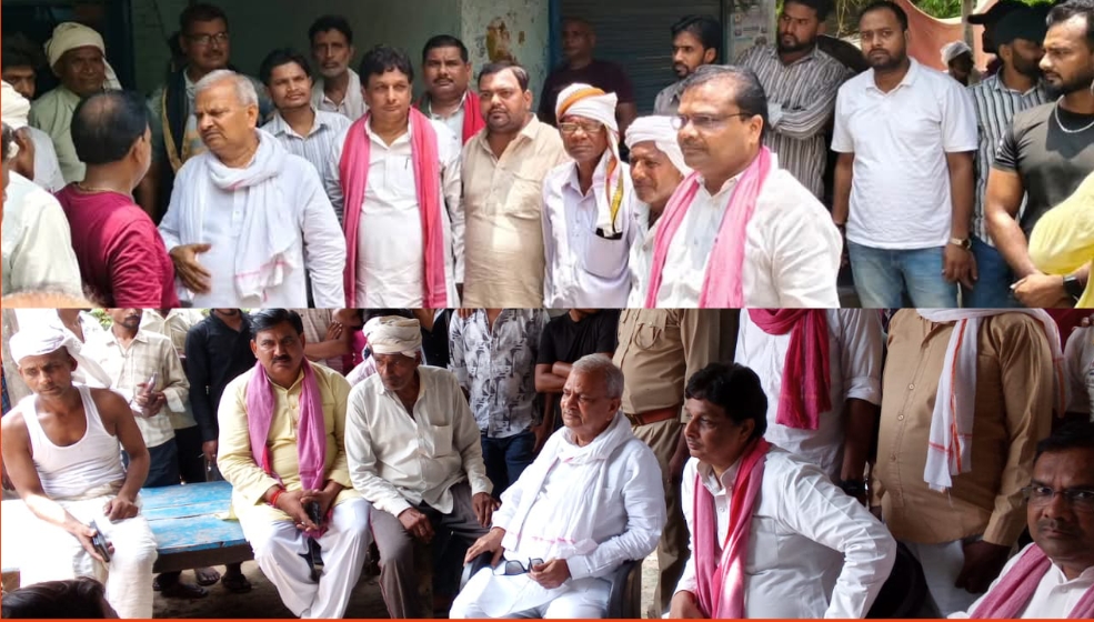 मृतक परिजनों से मिलकर ढांढस बंधाते सांसद नरेश उत्तम पटेल मृतक परिजनों से मिलकर ढांढस बंधाते सांसद नरेश उत्तम पटेल