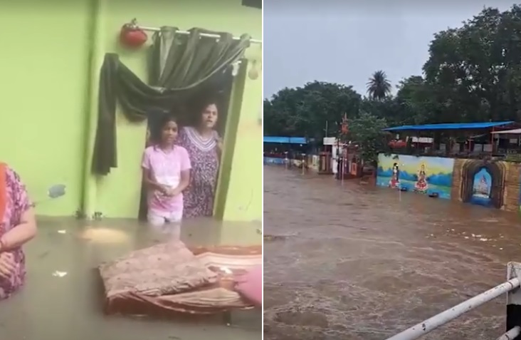 भारी बारिश के कारण मप्र में नदियों का जलस्तर बढ़ गया भारी बारिश के कारण मप्र में नदियों का जलस्तर बढ़ गया