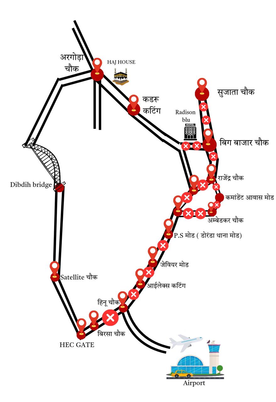 ट्रैफिक रूट की तस्वीर ट्रैफिक रूट की तस्वीर