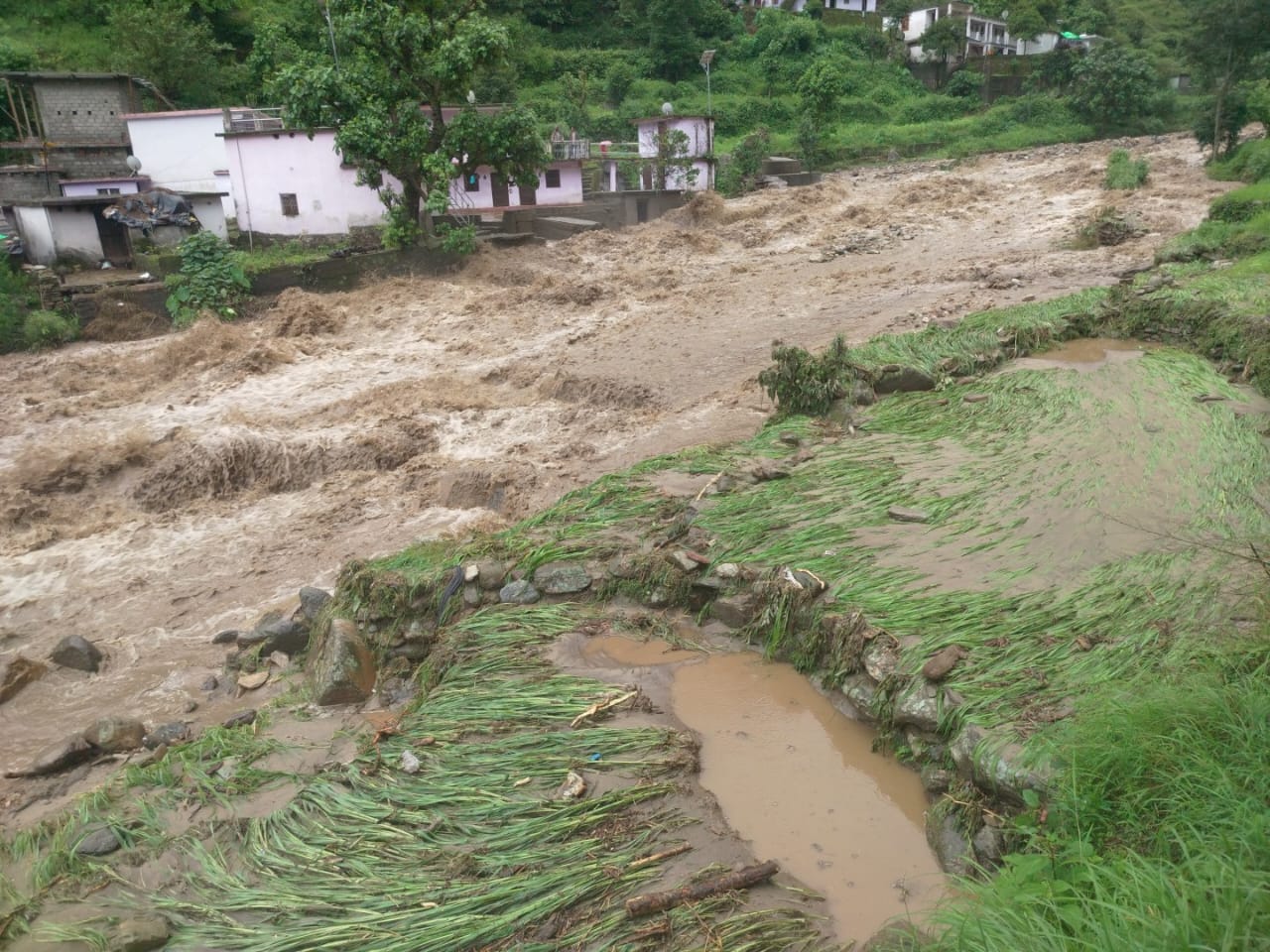 मोख गांव में बादल फटने से मोक्षनदी का जलस्तर बढ़ा। मोख गांव में बादल फटने से मोक्षनदी का जलस्तर बढ़ा।