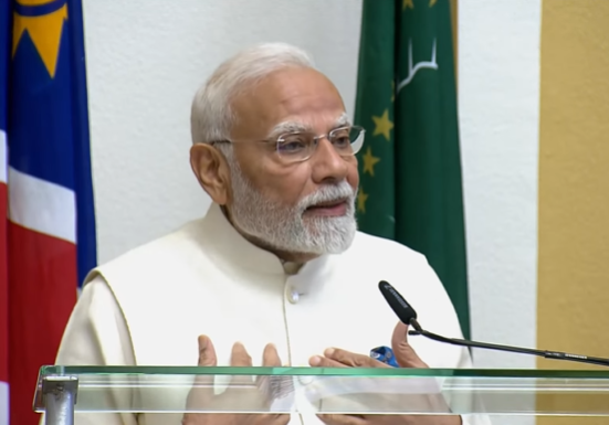 प्रधानमंत्री मोदी ने नामीबिया की संसद के संयुक्त सत्र को किया संबोधित करते हुए