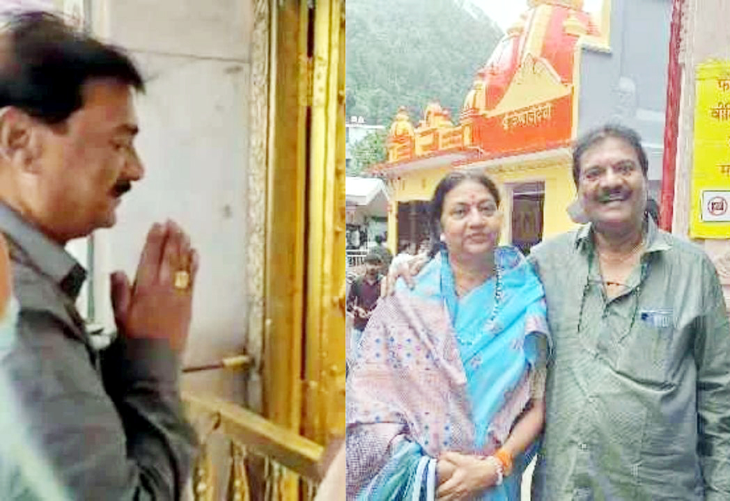 नयना देवी मंदिर और कैंची धाम में अभिनेता दीपक शिरके।