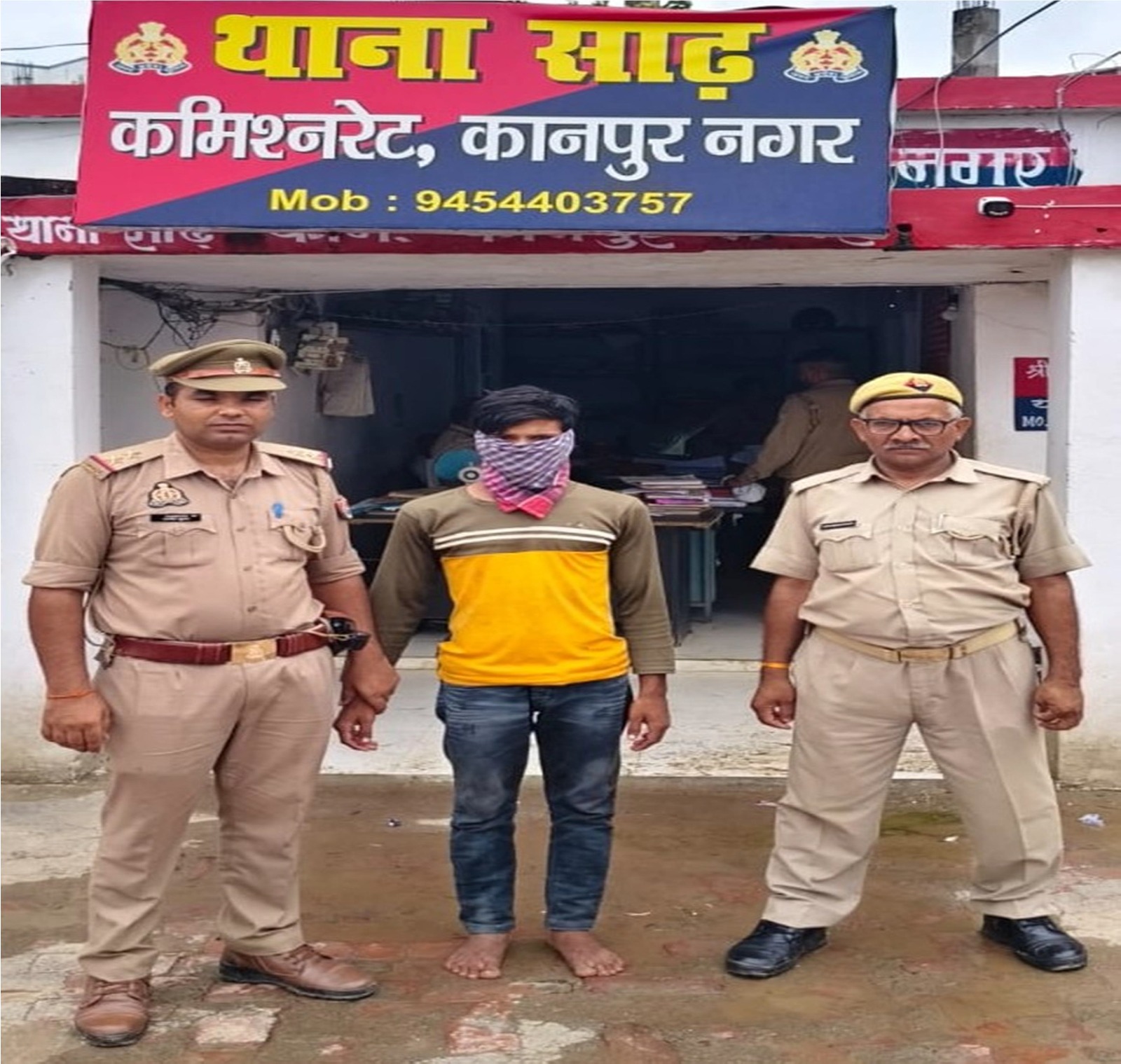पुलिस की गिरफ्त में आरोपित पुलिस की गिरफ्त में आरोपित
