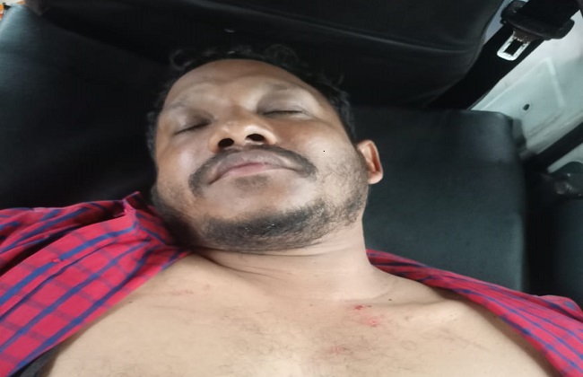 घायल भाजपा के मंडल अध्यक्ष अमर मुर्मू घायल भाजपा के मंडल अध्यक्ष अमर मुर्मू