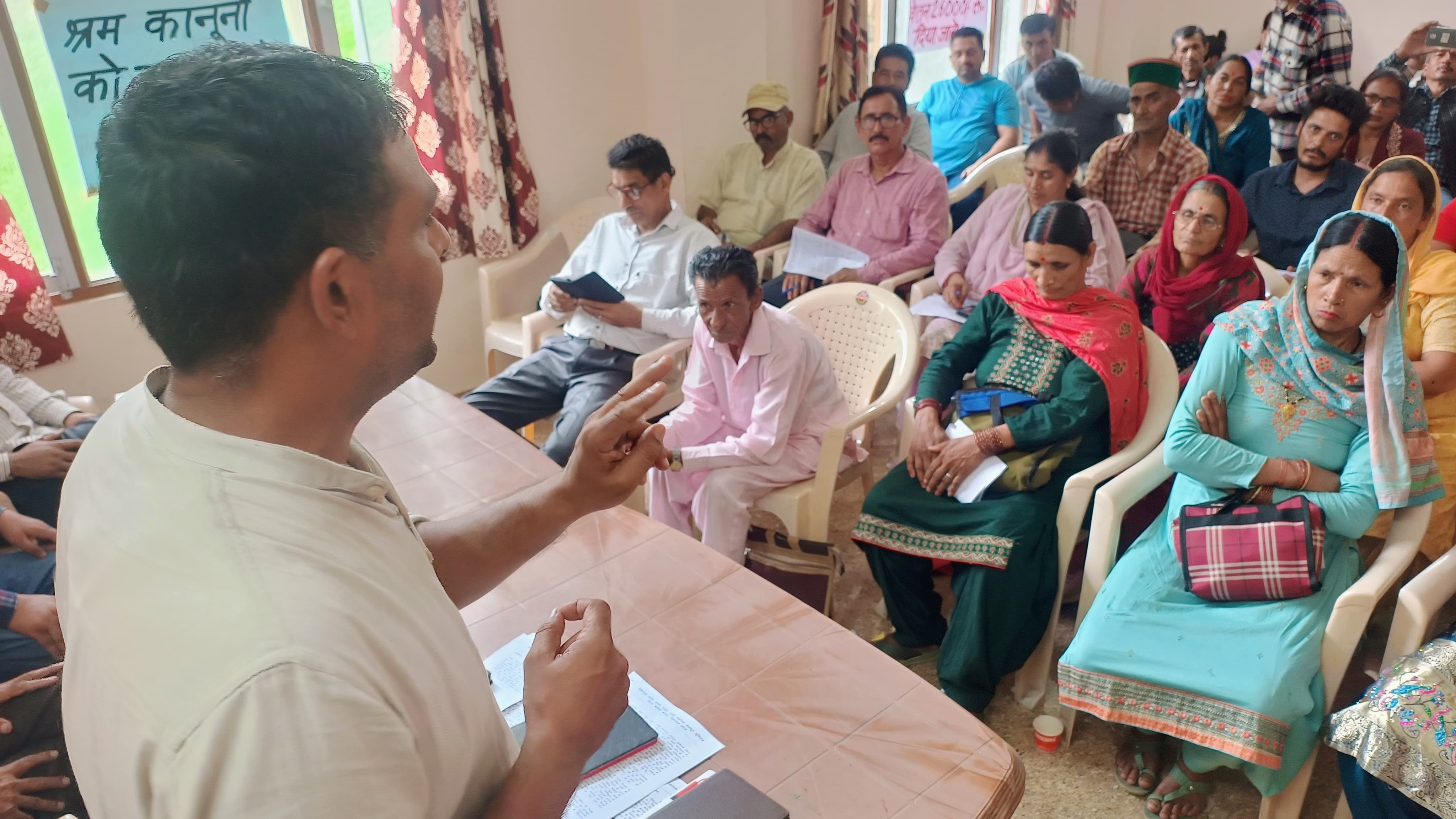 निर्माण मज़दूर यूनियन के तीसरे जिला सम्मेलन में उपस्थिति।