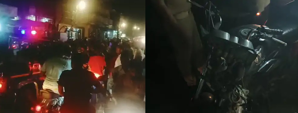 एकत्र भीड घाटनास्थाल पर
