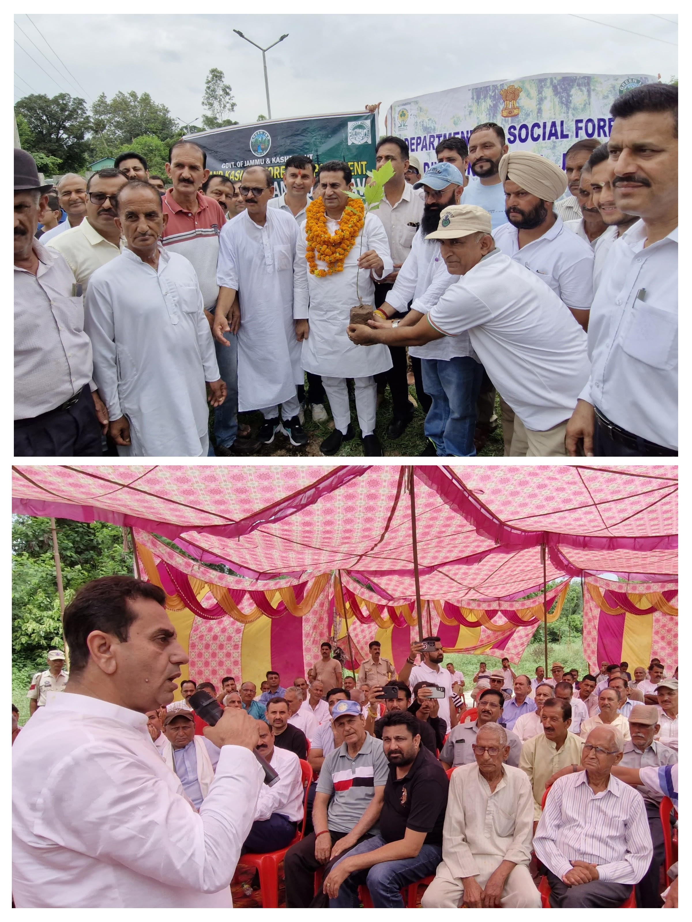 Jasrotia organized a tree plantation campaign and public meeting in Barwal Jasrotia organized a tree plantation campaign and public meeting in Barwal