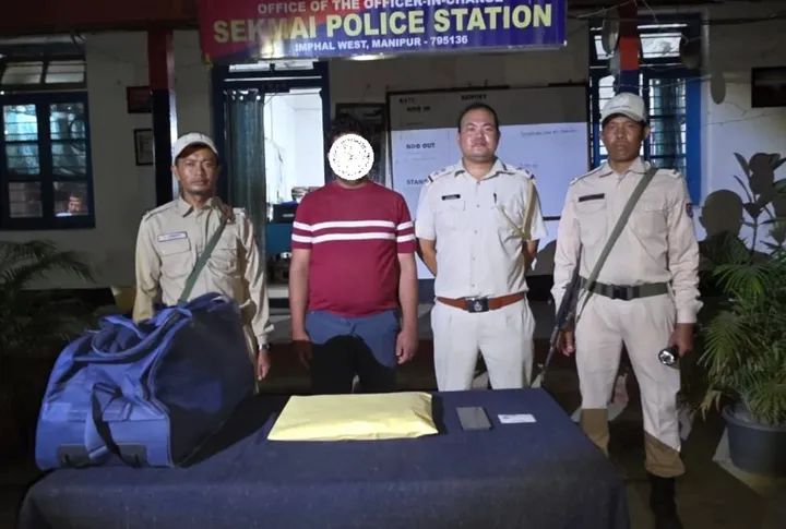 Image of the rebel arrested in Manipur.