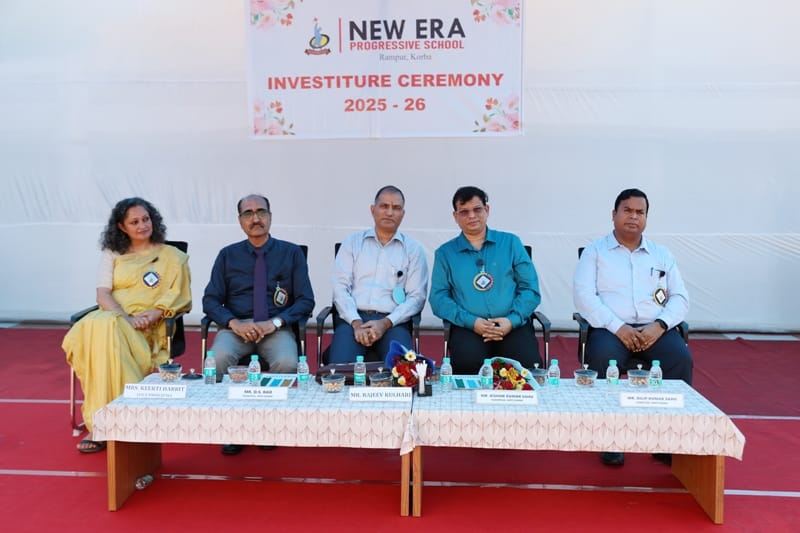 कोरबा : न्यू ऐरा प्रोग्रेसिव स्कूल में छात्र समिति का गठन, राजीव कुल्हारी ने छात्रों को दिलाई शपथ