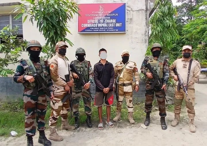 Image of the arrested rebel in Manipur. Image of the arrested rebel in Manipur.
