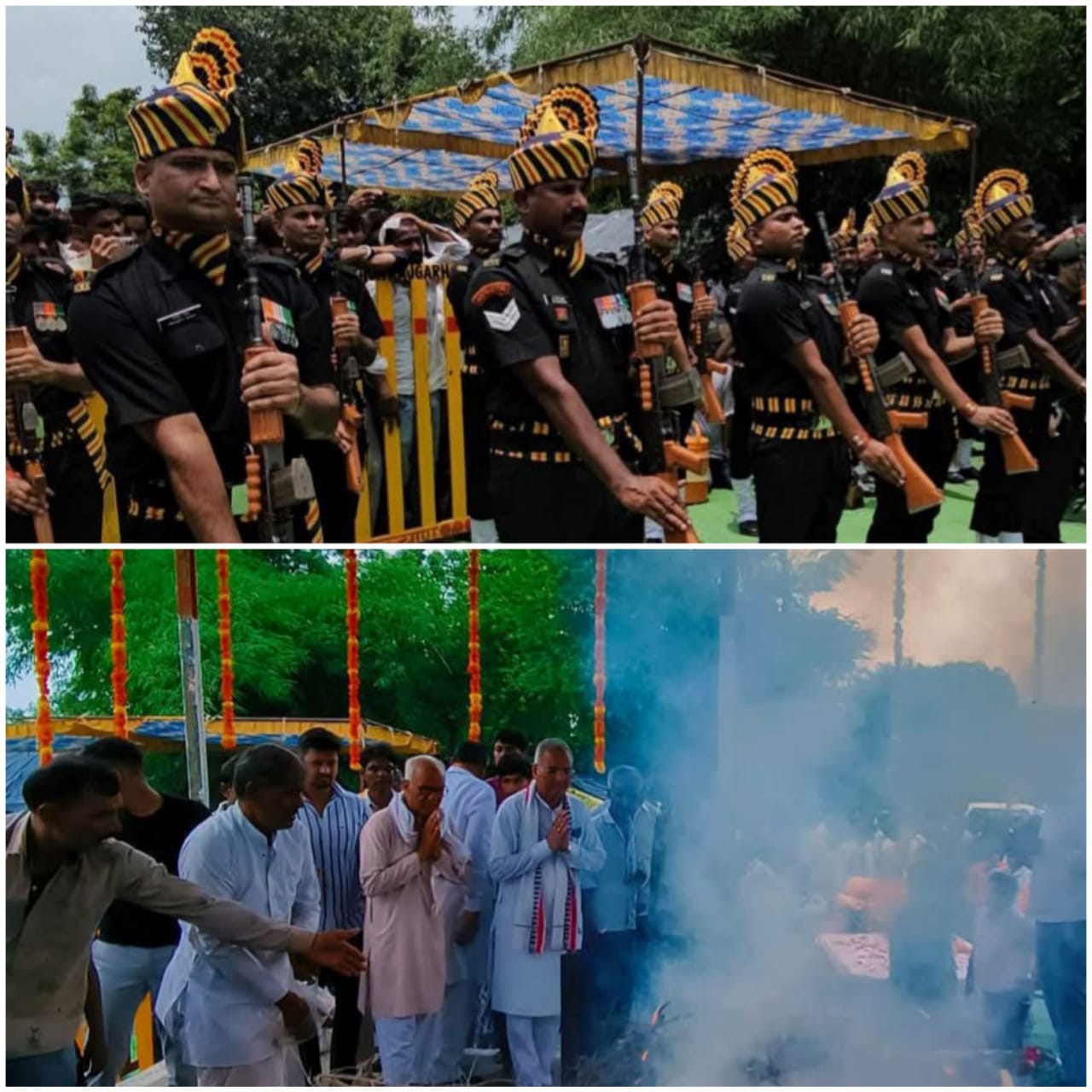 अग्निवीर हरीओम का अंतिम संस्कार अग्निवीर हरीओम का अंतिम संस्कार