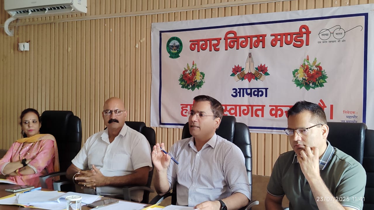 नगर निगम की बैठक में चर्चा करते हुए आयुक्त रोहित राठौर। नगर निगम की बैठक में चर्चा करते हुए आयुक्त रोहित राठौर।