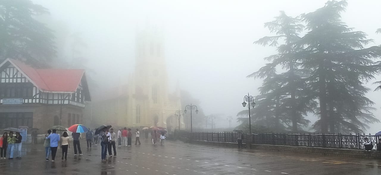 शिमला में वर्षा शिमला में वर्षा