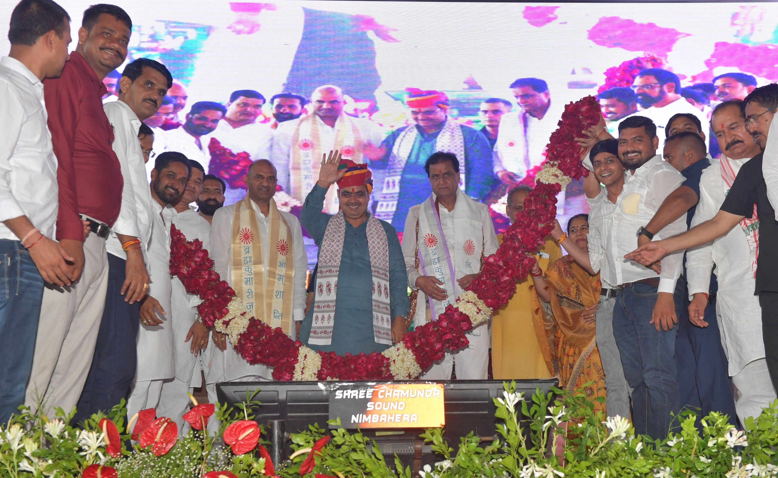 चित्तौड़गढ़ में बुधवार को सभा को संबोधित करने पहुंचे सीएम भजन लाल शर्मा।
