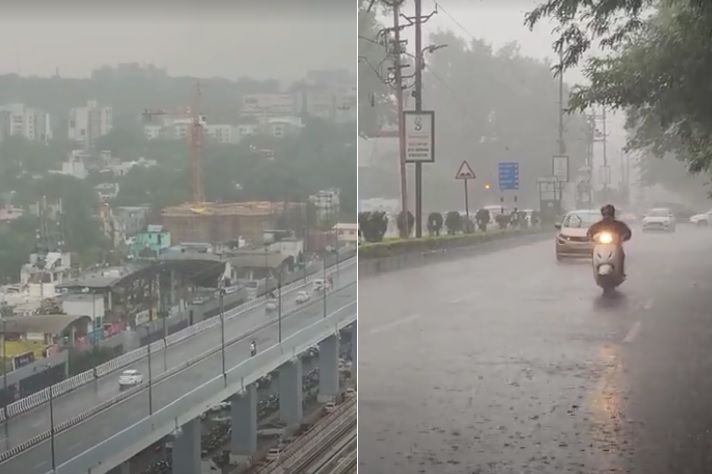 राजधानी भोपाल में मंगलवार को हुई तेज बारिश