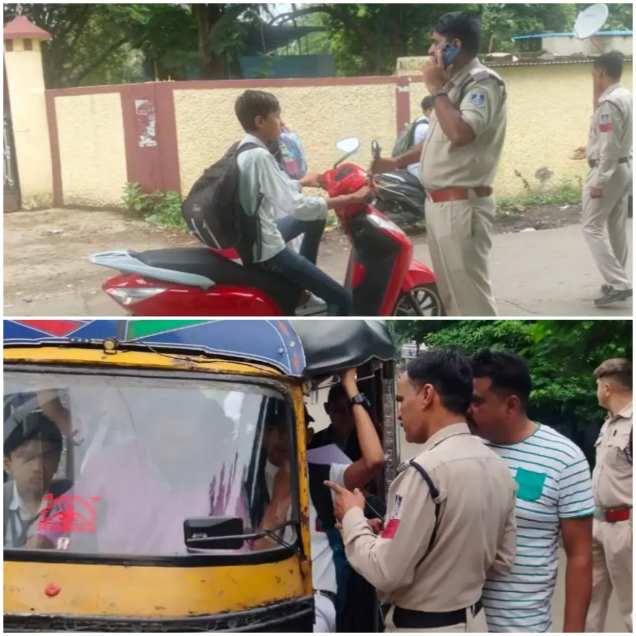 वाहन चालकों पर की चालानी कार्रवाई, ओवरलोड आॅटो पकड़े वाहन चालकों पर की चालानी कार्रवाई, ओवरलोड आॅटो पकड़े