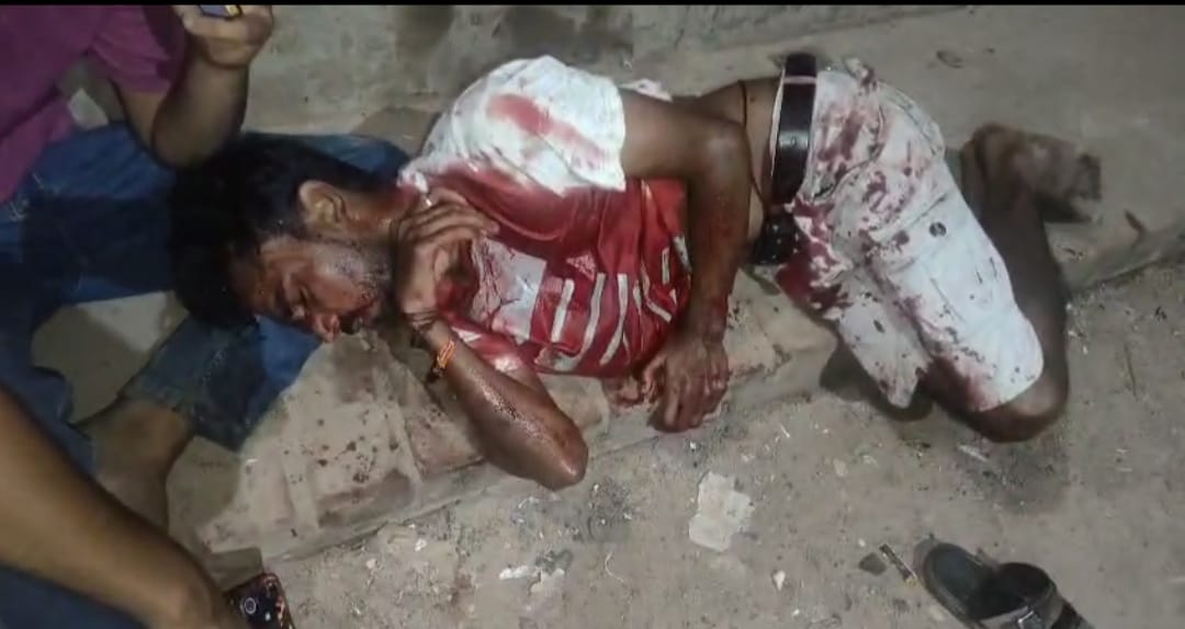 घटना में घायल युवक राजेश घटना में घायल युवक राजेश