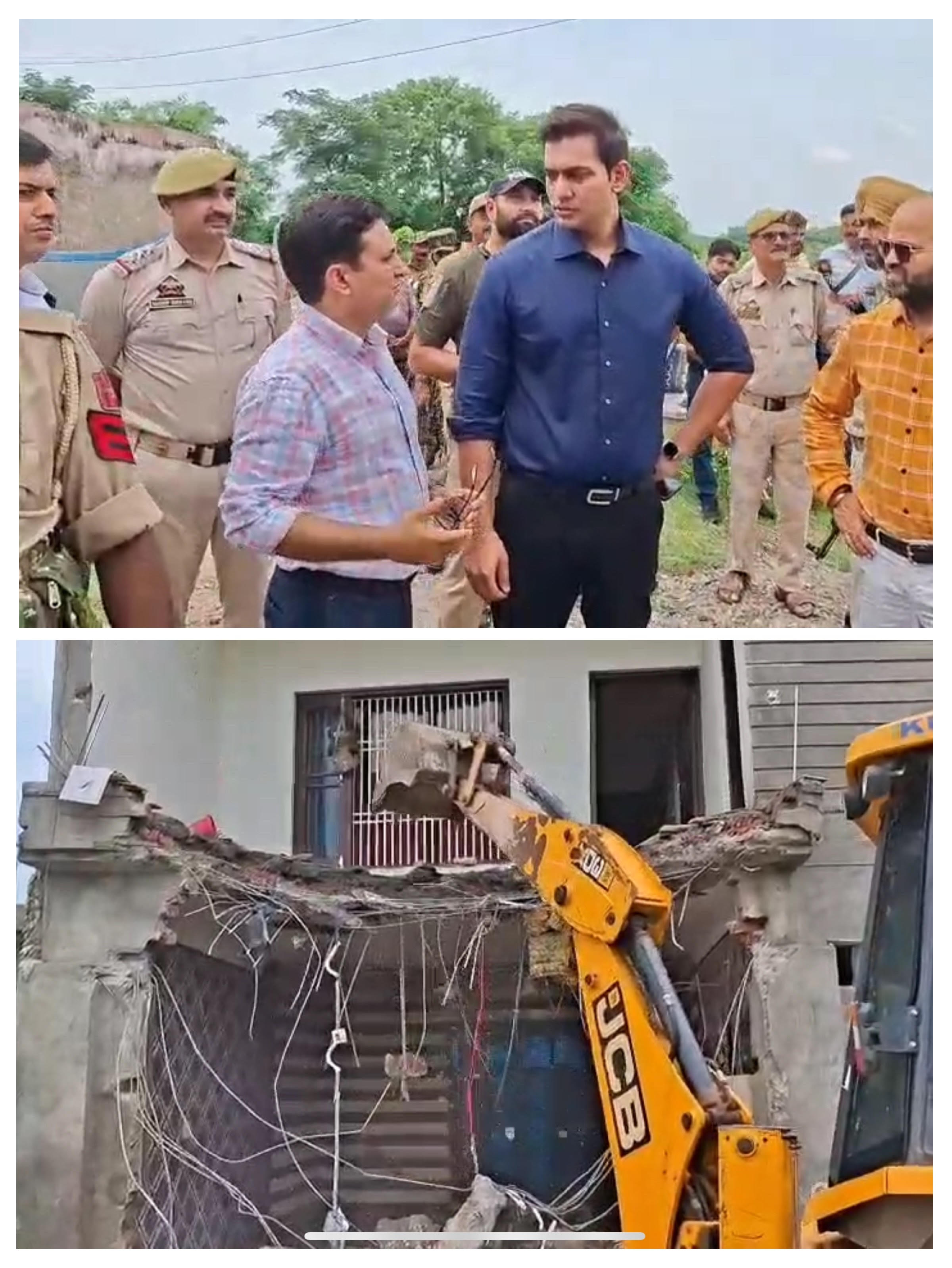 Administration tightens its grip on drug smugglers in Prithi Chak of Kathua Administration tightens its grip on drug smugglers in Prithi Chak of Kathua