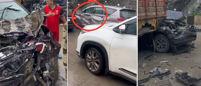 फोटो: बोरघाट में अनियंत्रित कंटेनर से कुचलकर क्षतिग्रस्त हुए वाहन फोटो: बोरघाट में अनियंत्रित कंटेनर से कुचलकर क्षतिग्रस्त हुए वाहन