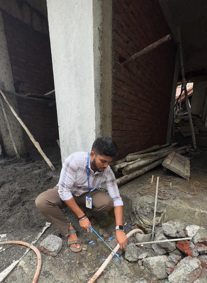 Breaking water connection on illegal building Breaking water connection on illegal building