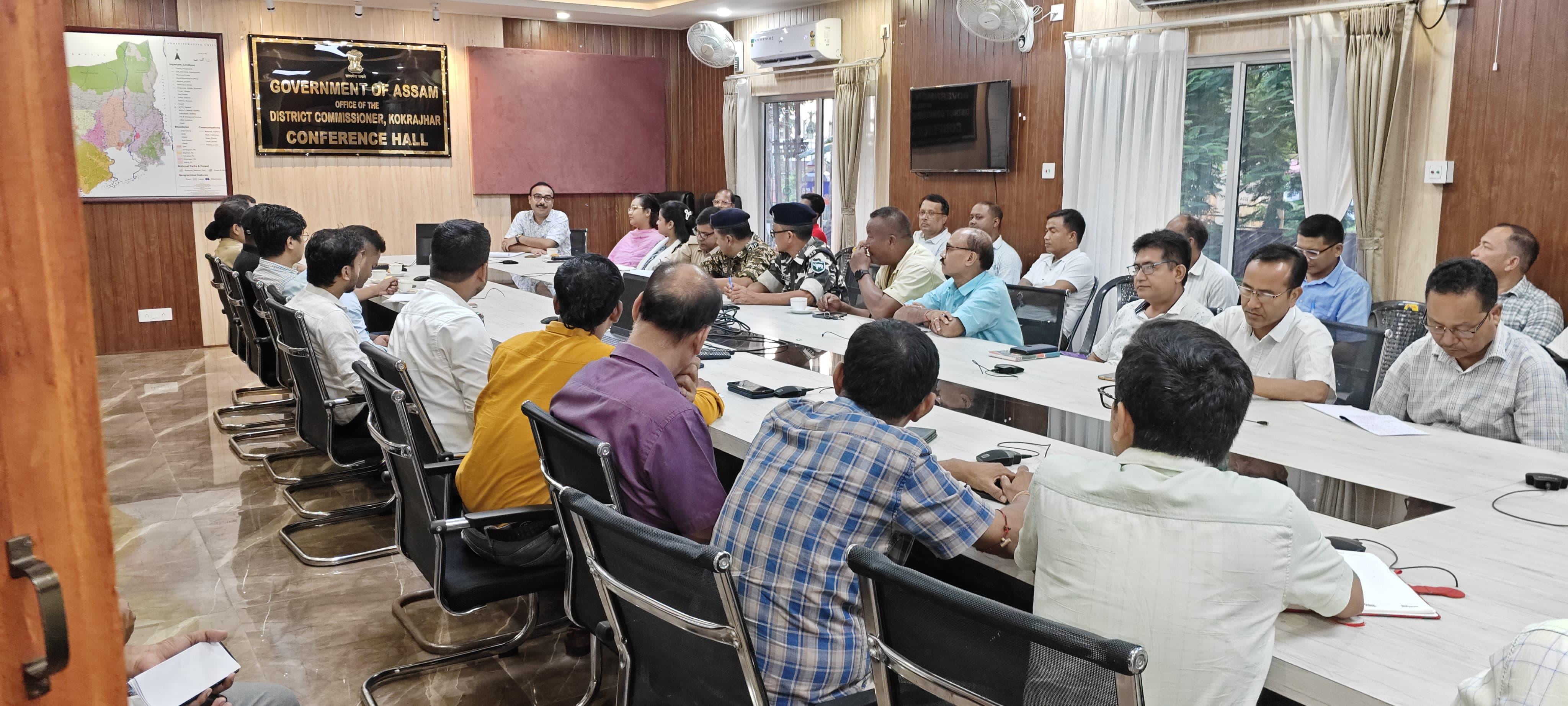 कोकराझार में 79वें स्वतंत्रता दिवस समारोह की तैयारी को लेकर बैठक आयोजित। कोकराझार में 79वें स्वतंत्रता दिवस समारोह की तैयारी को लेकर बैठक आयोजित।