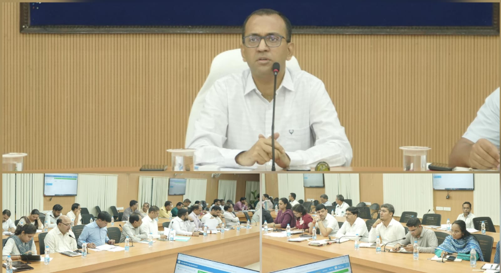 कलेक्टर अजीत वंसत समय सीमा की बैठक लेते हुए कलेक्टर अजीत वंसत समय सीमा की बैठक लेते हुए