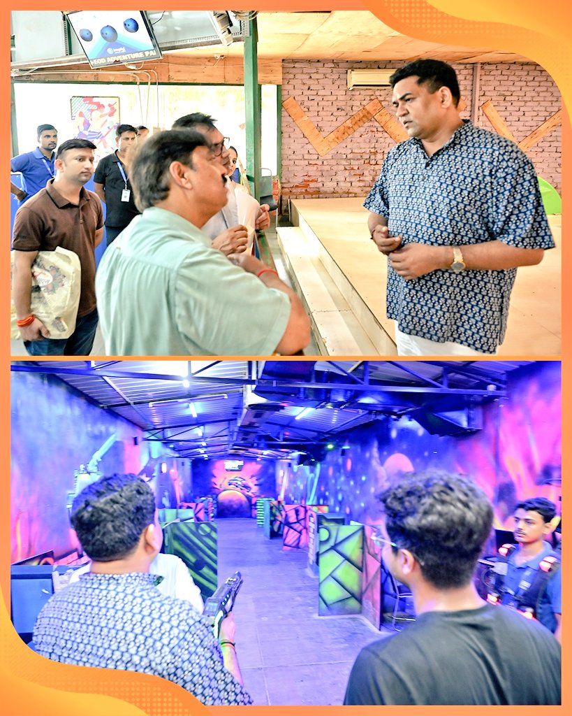 पूर्वी दिल्ली के संजय झील स्थित एडवेंचर पार्क का दौरा करते दिल्ली के पर्यटन मंत्री कपिल मिश्रा पूर्वी दिल्ली के संजय झील स्थित एडवेंचर पार्क का दौरा करते दिल्ली के पर्यटन मंत्री कपिल मिश्रा