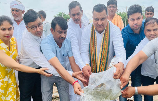 सोनीपत: गांव बिचपड़ी में रैंचिंग कार्यक्रम अंतर्गत प्रदीप सांगवान तालाब में मछली बीज छोड़ते हुए सोनीपत: गांव बिचपड़ी में रैंचिंग कार्यक्रम अंतर्गत प्रदीप सांगवान तालाब में मछली बीज छोड़ते हुए