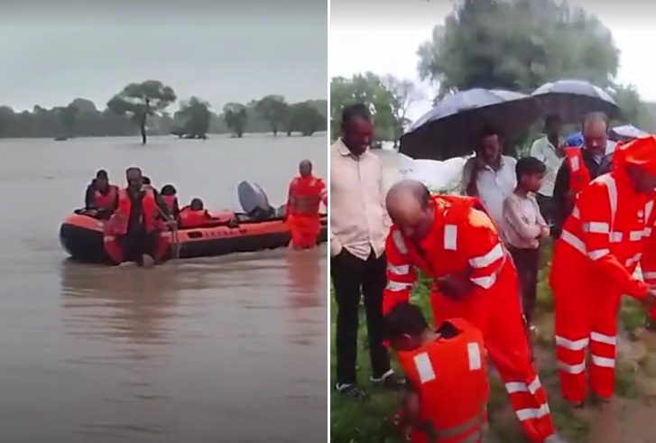 मध्य प्रदेश में भारी बारिश से कई जिलों में आयी बाढ़ मध्य प्रदेश में भारी बारिश से कई जिलों में आयी बाढ़