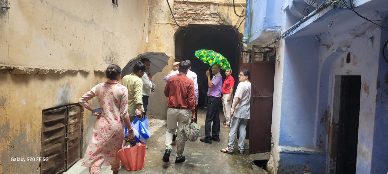 परकोटे में जर्जर भवनों का भौतिक सत्यापन शुरू