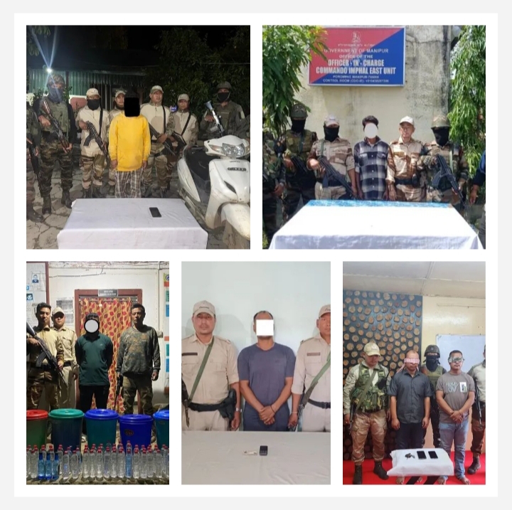 Image of the arrested rebels of banned outfits in Manipur. Image of the arrested rebels of banned outfits in Manipur.