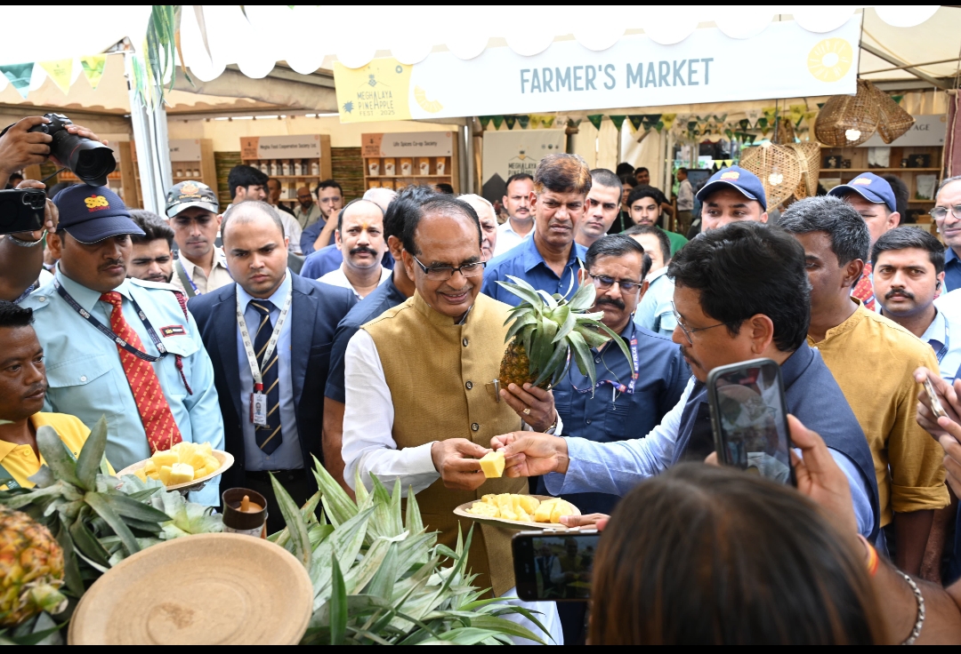 केंद्रीय मंत्री शिवराज सिंह चौहान अनानास महोत्सव में भाग लेते हुए केंद्रीय मंत्री शिवराज सिंह चौहान अनानास महोत्सव में भाग लेते हुए