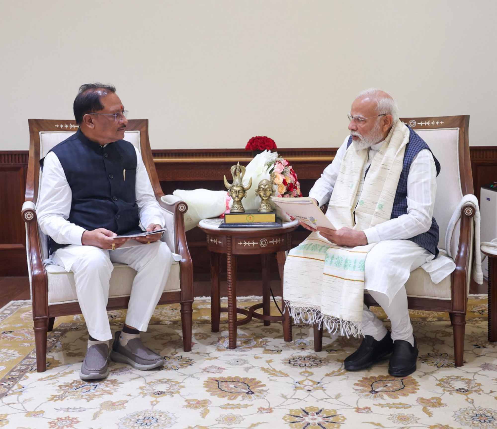 छत्तीसगढ़ मुख्यमंत्री साय प्रधानमंत्री माेदी से मुलाकात कर चर्चा करते छत्तीसगढ़ मुख्यमंत्री साय प्रधानमंत्री माेदी से मुलाकात कर चर्चा करते