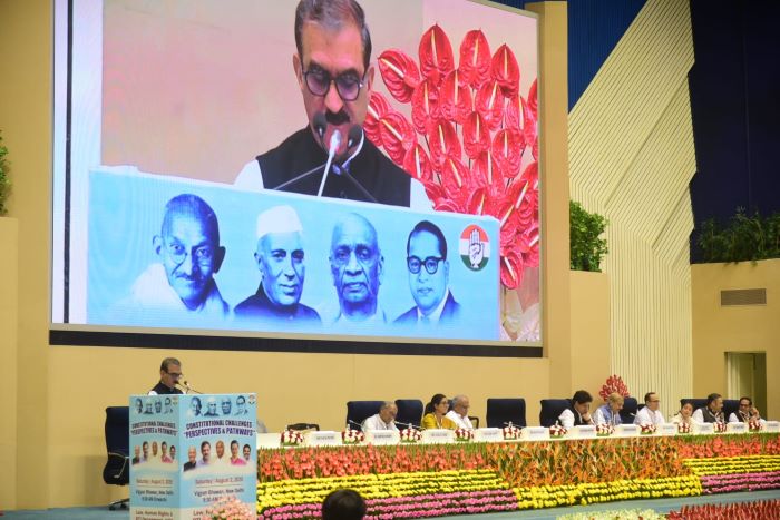 एआईसीसी के राष्ट्रीय सम्मेलन में  भाग लेते सीएम  सुक्खू